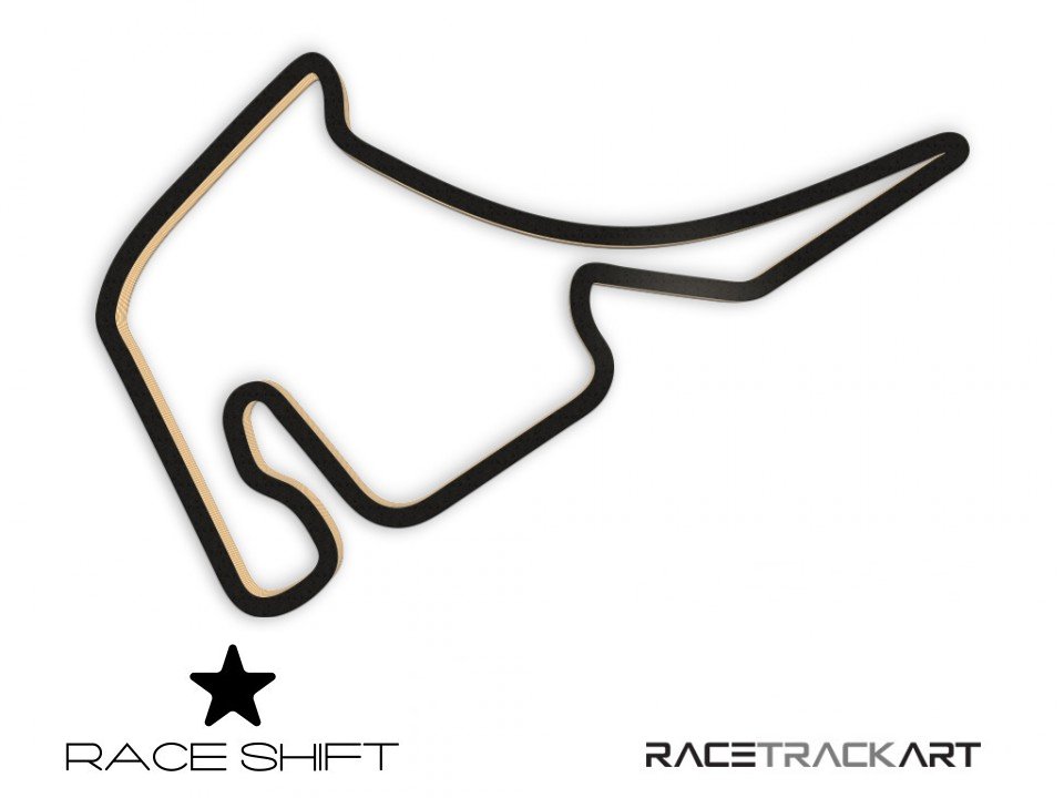 Hockenheimring GP F1 Motorsport Racing Track Wall Art Wood Sculpture